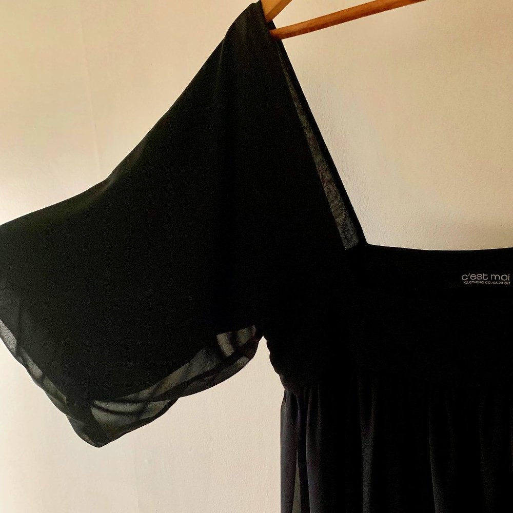 C'EST MOI LBD crepe women's mini dress